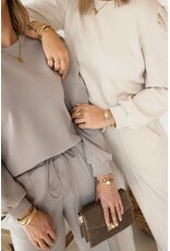 21Jewelz Co-ord set met casual straight leg jogger - beige