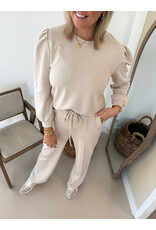 21Jewelz Co-ord set met casual straight leg jogger - beige