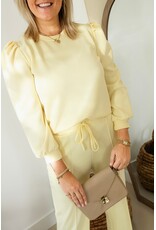 21Jewelz Basic sweater met pofmouw - geel