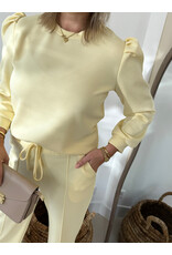 21Jewelz Basic sweater met pofmouw - geel