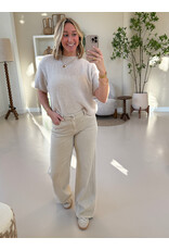 21Jewelz Basic stretch wide leg jeans - beige