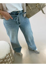 21Jewelz Wide leg jeans met strik detail - lichtblauw