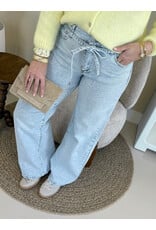21Jewelz Wide leg jeans met strik detail - grijs