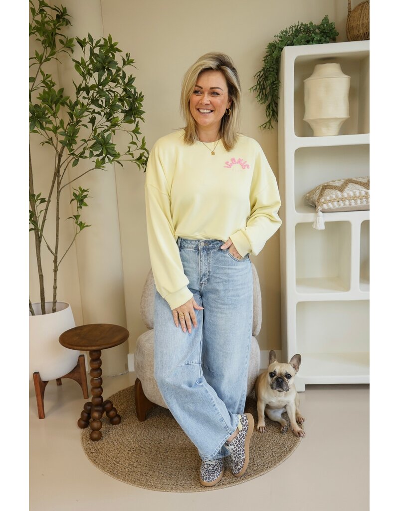21Jewelz Iconic sweater - geel/roze