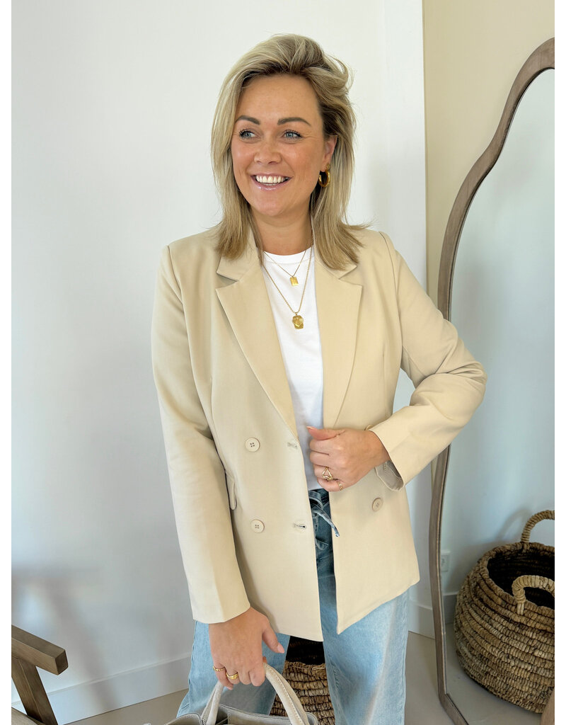 21Jewelz Double breasted blazer - beige
