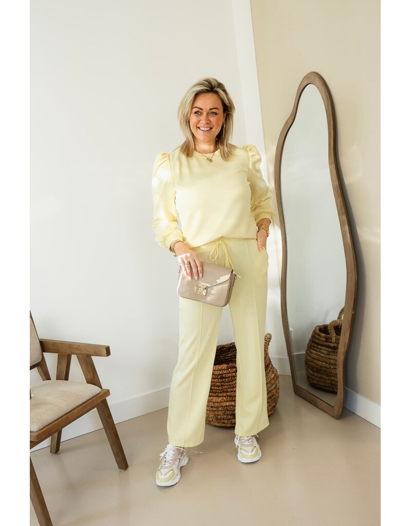 21Jewelz Co-ord set met casual straight leg jogger - geel