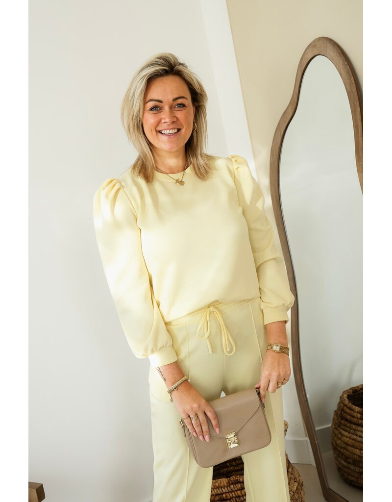 21Jewelz Co-ord set met casual straight leg jogger - geel