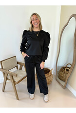 21Jewelz Co-ord set met casual straight leg jogger - zwart