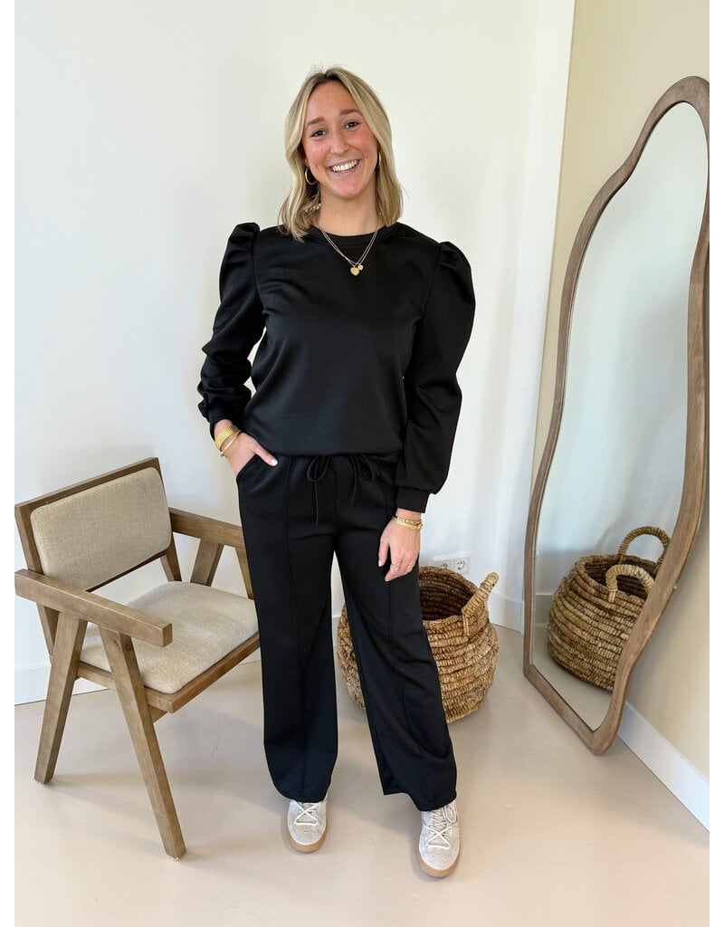 21Jewelz Co-ord set met casual straight leg jogger - zwart