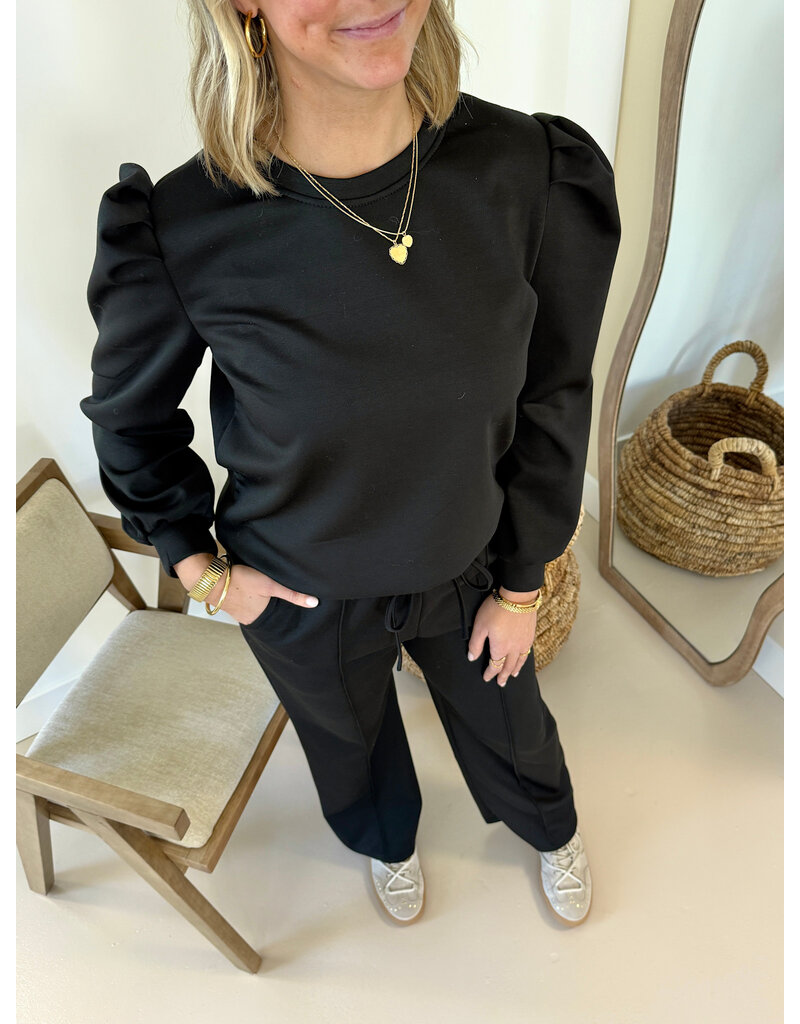 21Jewelz Co-ord set met casual straight leg jogger - zwart