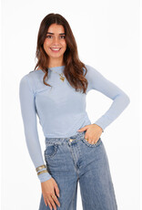 21Jewelz Cashmere top met ronde hals - blauw