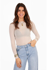 21Jewelz Cashmere top met ronde hals - off white