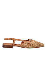 Tango Tango | Slingback cognac raffia
