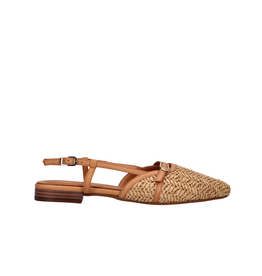 Tango Tango | Slingback cognac raffia