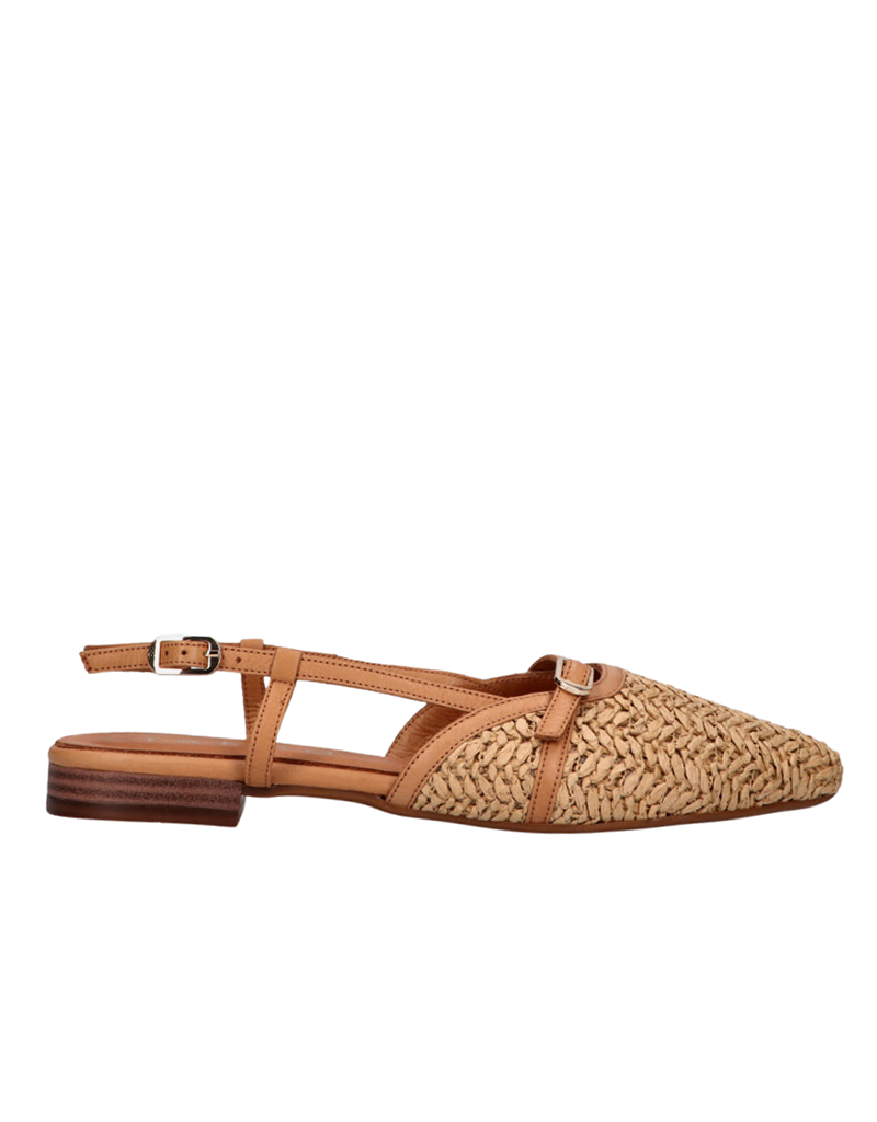 Tango Tango | Slingback cognac raffia