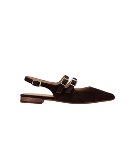 Tango Tango | Slingback suede dark brown