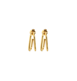 21Jewelz Dubbele smalle oorbellen - goud
