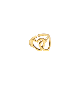 21Jewelz Ring met dubbele hartjes