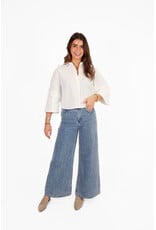 21Jewelz Wide leg jeans met vlecht details - blauw