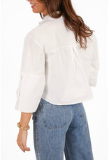 21Jewelz Effen blousje met uitlopende mouwen - wit