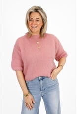 21Jewelz Losvallend wollig truitje met korte mouw - oudroze