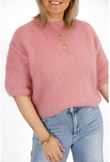 21Jewelz Losvallend wollig truitje met korte mouw - oudroze