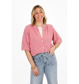 21Jewelz Wollig vestje met schoudervulling - roze