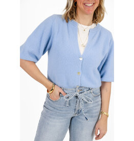 21Jewelz Wollig vestje met schoudervulling - blauw