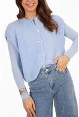 21Jewelz Wollig gilet met knoopjes - blauw