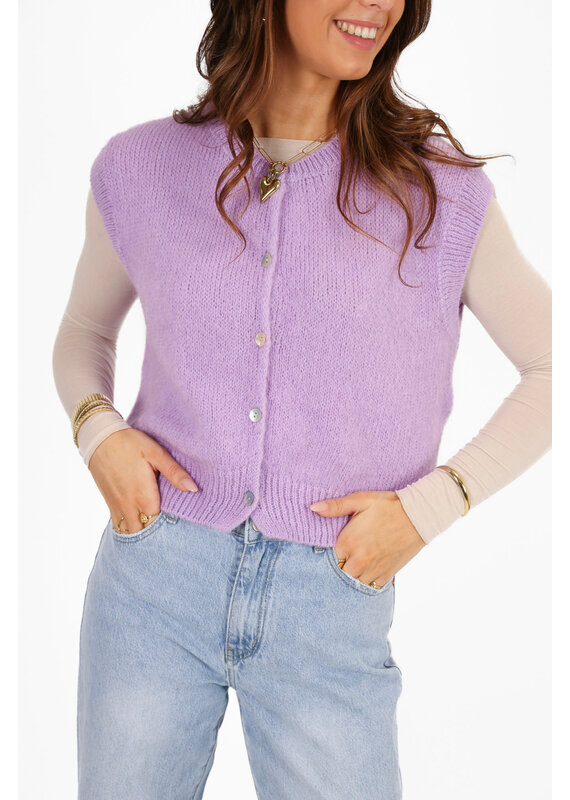 21Jewelz Lila giletje met knoopjes