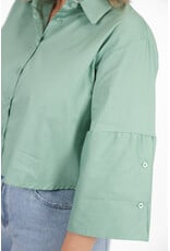 21Jewelz Effen blousje met uitlopende mouwen - groen