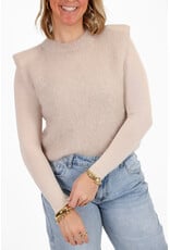 21Jewelz Mohair top met schoudervulling - beige
