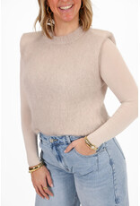 21Jewelz Mohair top met schoudervulling - beige