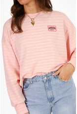 21Jewelz Strepen sweater amour paris - lichtroze