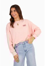 21Jewelz Strepen sweater amour paris - lichtroze