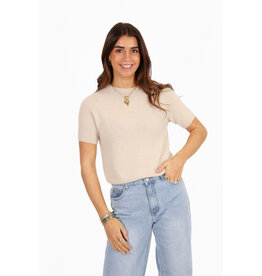 21Jewelz Effen basic truitje met korte mouw - ecru