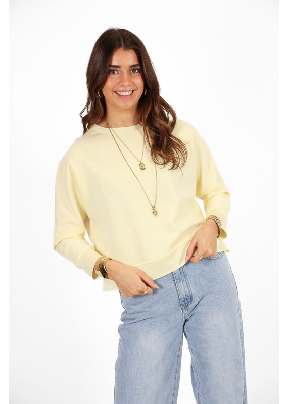 21Jewelz Effen basic sweater - geel