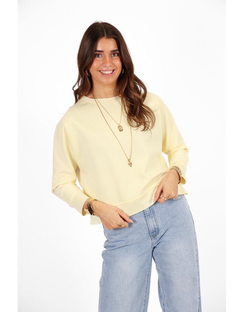 21Jewelz Effen basic sweater - geel