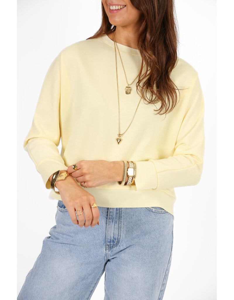 21Jewelz Effen basic sweater - geel