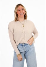 21Jewelz Wollig gilet met knoopjes - beige