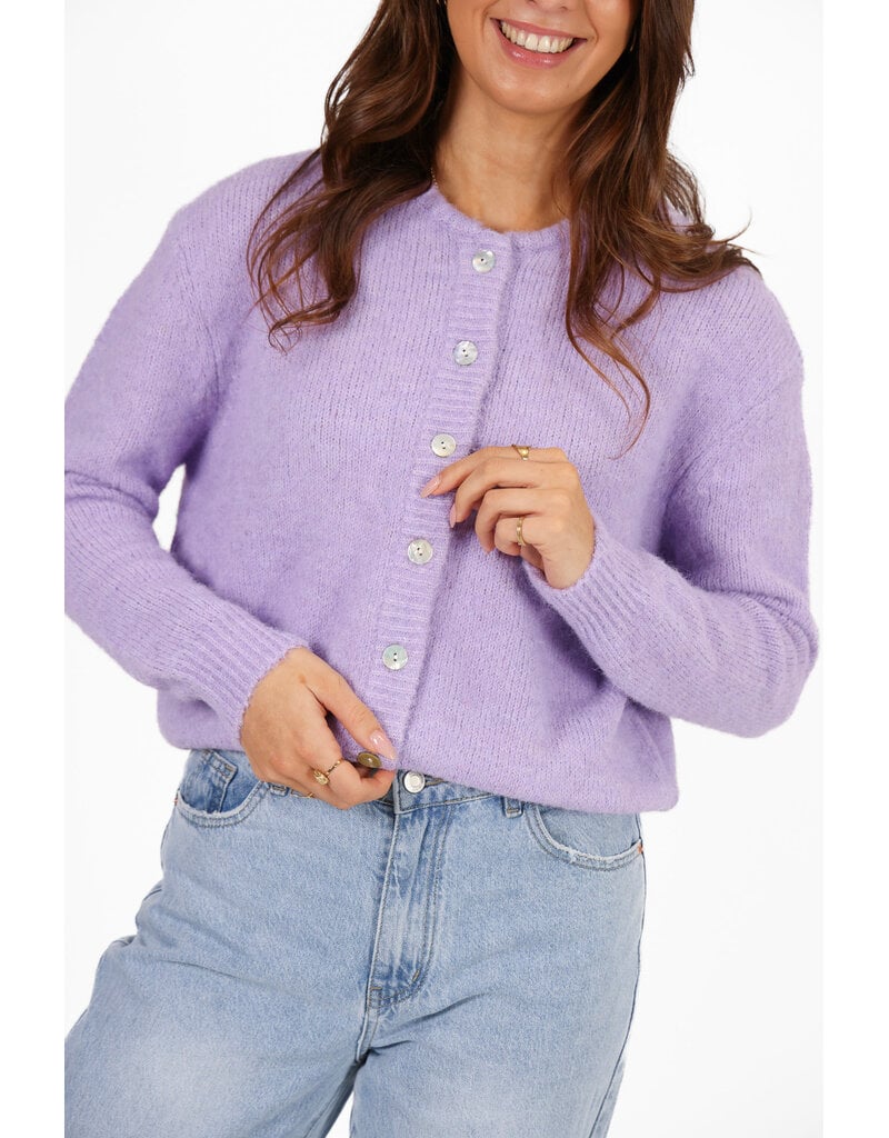 21Jewelz Effen vestje met knopen - lila