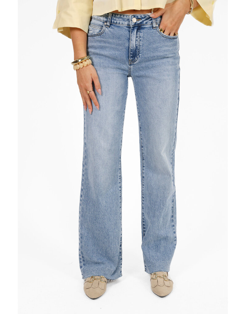 21Jewelz Gerafelde wide leg jeans extra tall - blauw