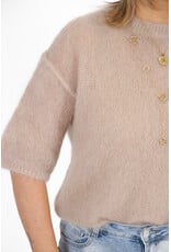 21Jewelz Losvallend wollig truitje met korte mouw - beige