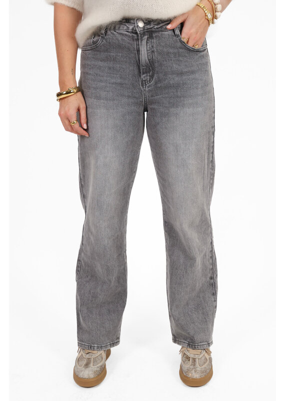 21Jewelz Wide fit jeans - grijs