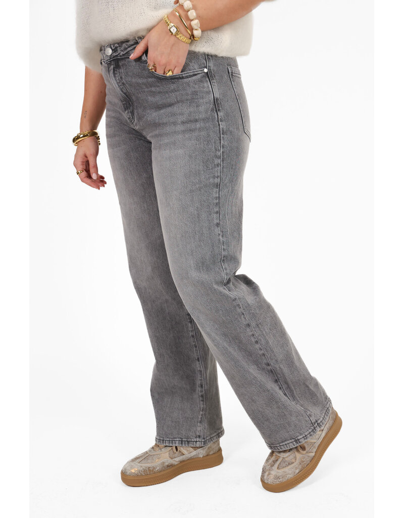 21Jewelz Wide fit jeans - grijs