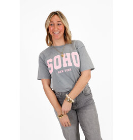 Soho t-shirt - grijs/roze