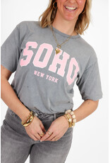 Soho t-shirt - grijs/roze