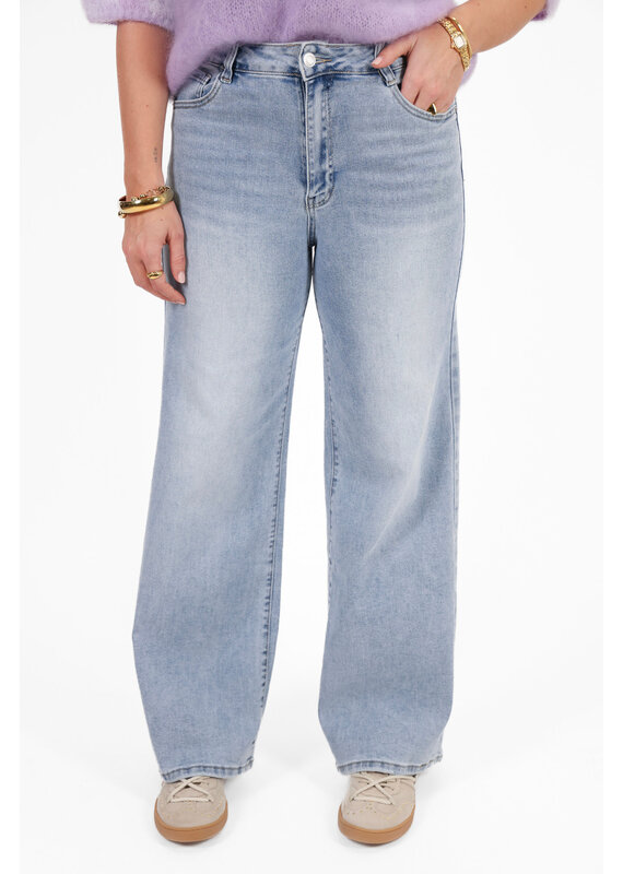 21Jewelz Basic wide leg jeans - lichtblauw