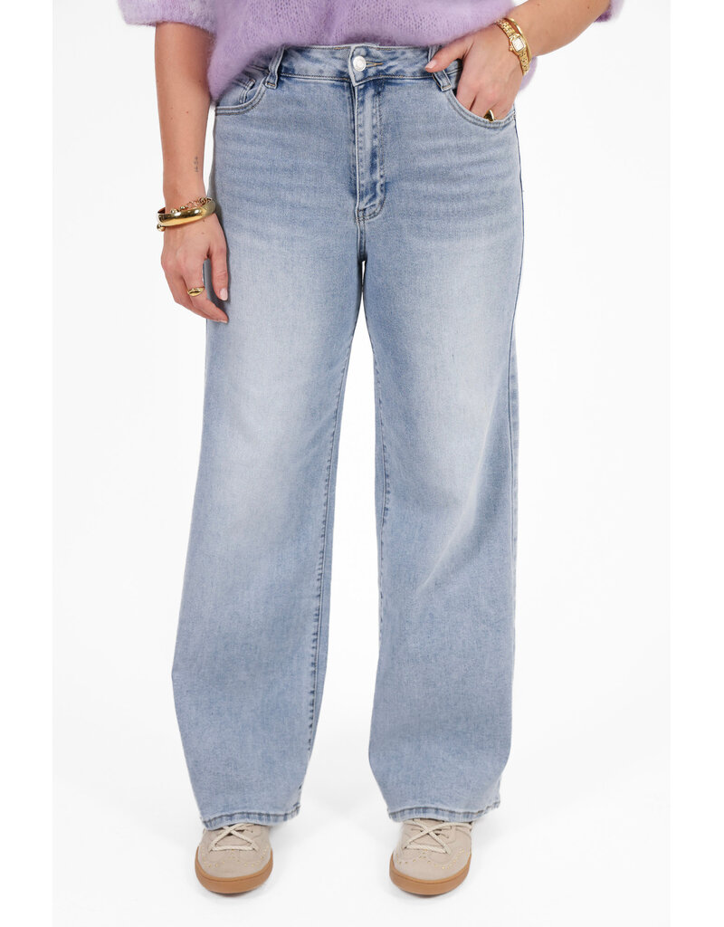 21Jewelz Basic wide leg jeans - lichtblauw