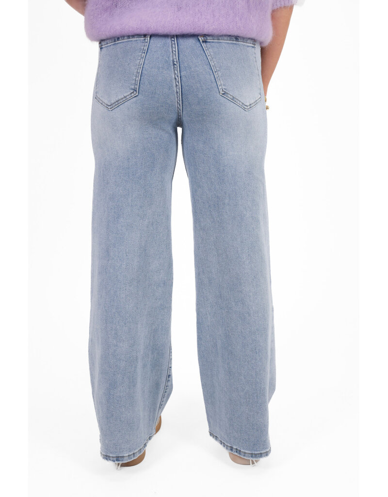 21Jewelz Basic wide leg jeans - lichtblauw